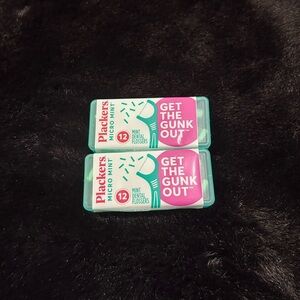 Plackers Micro Mint Dental Flossers Travel Cases - 2 Pack (12 Flossers Each)